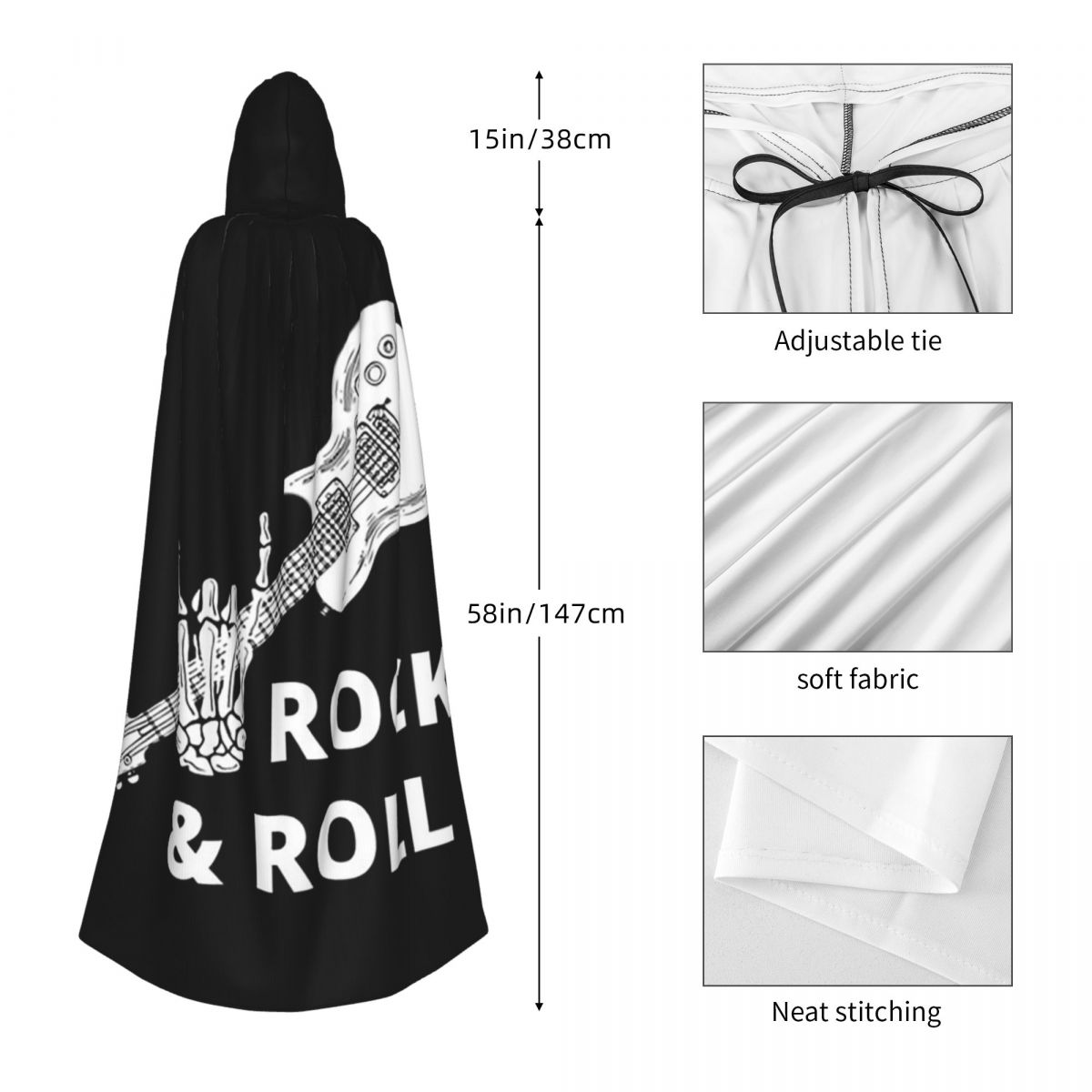 Cape longue à capuche Rock Sta - Cosplay Anime N avis et prix