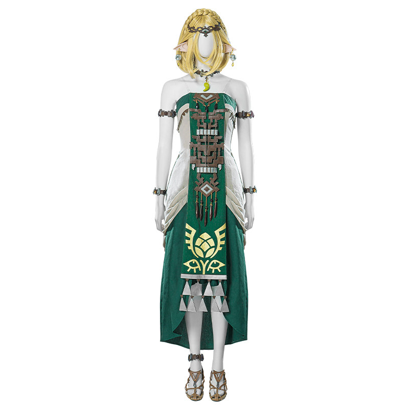 Robe de princesse verte Zelda, - Anime Cosplay Outfits For Women avis et prix