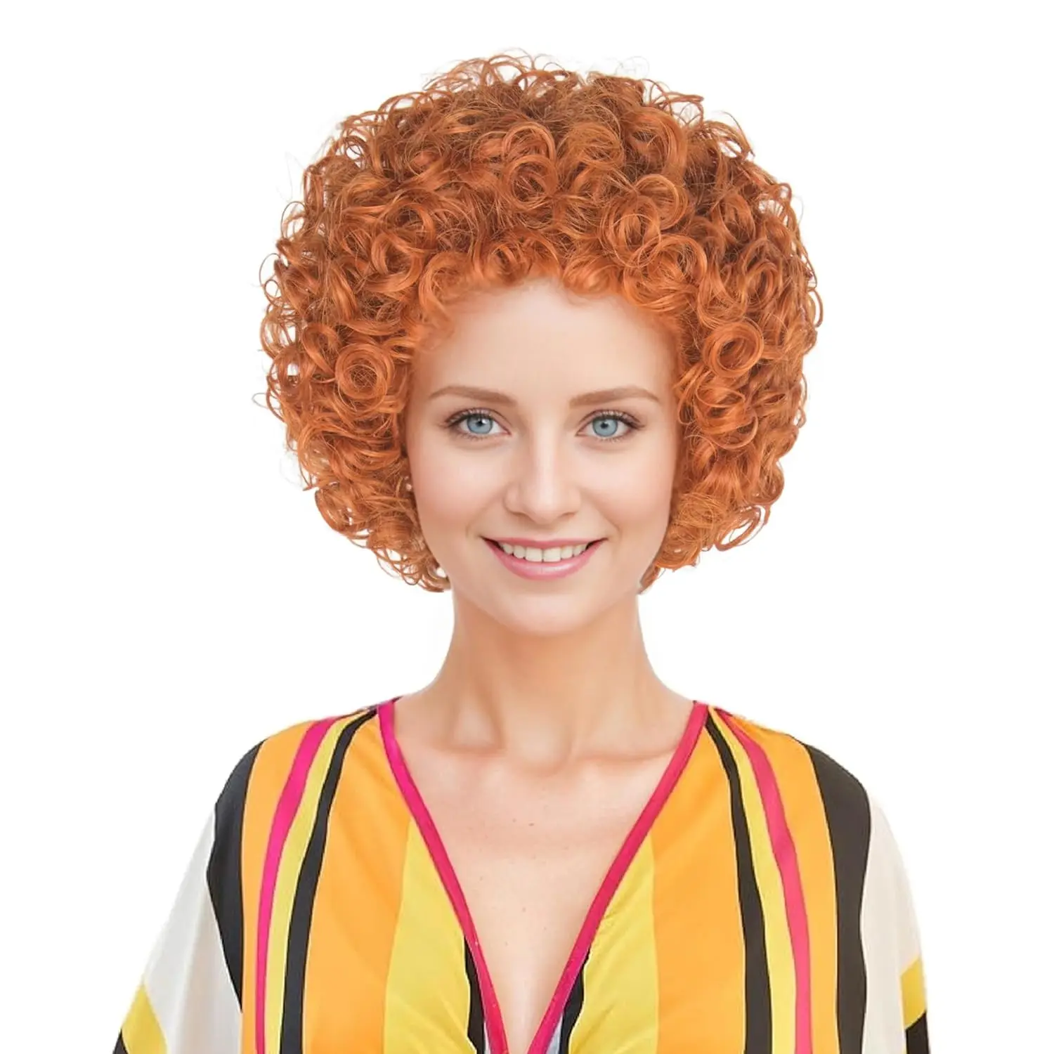 Perruque Courte Bouclée Rouge  - Anime Cosplay With Red Hair avis et prix