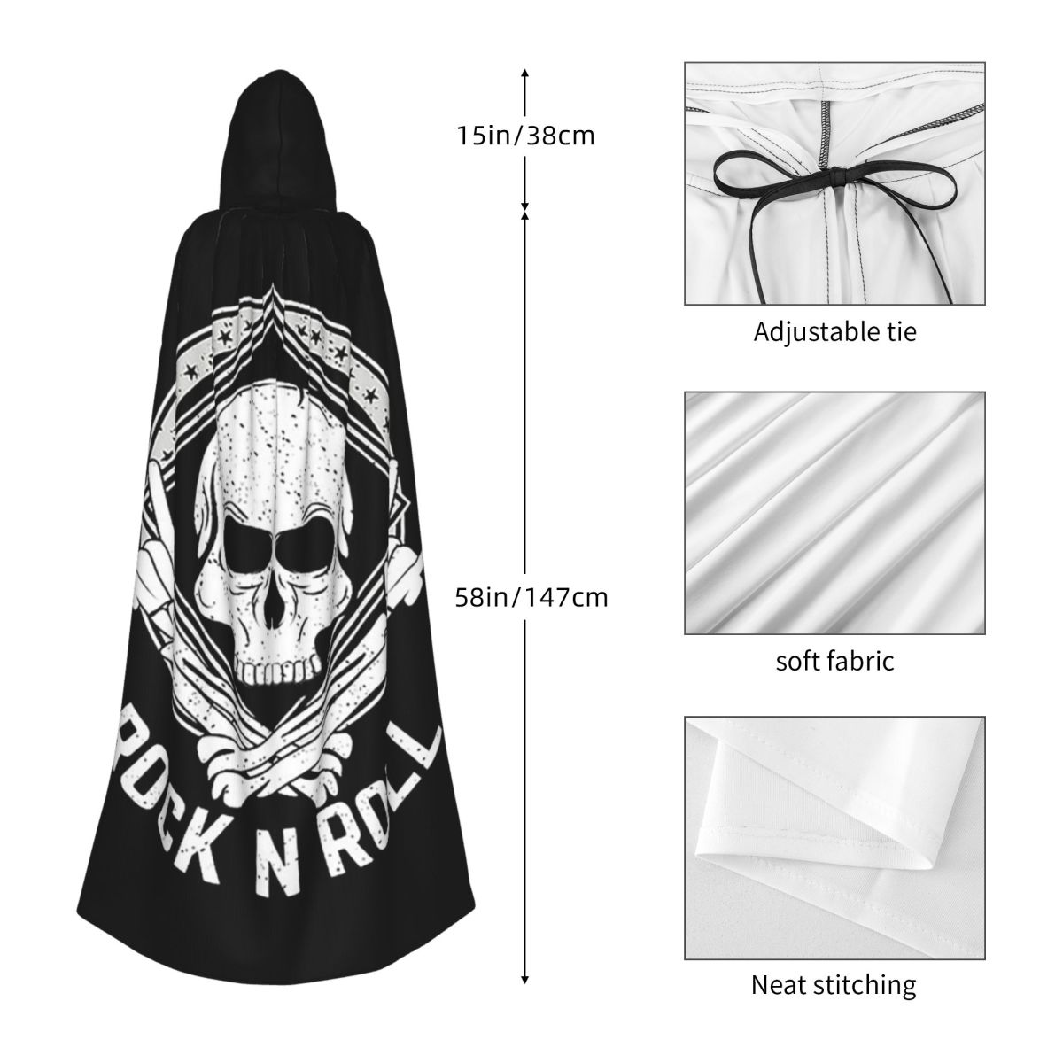 Cape longue à capuche Rock Sta - Cosplay Anime N avis et prix