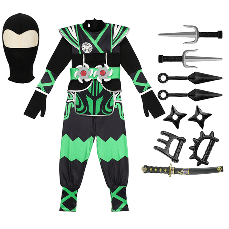 Costume de ninja vert pour enf - Anime Cosplay Ninja avis et prix