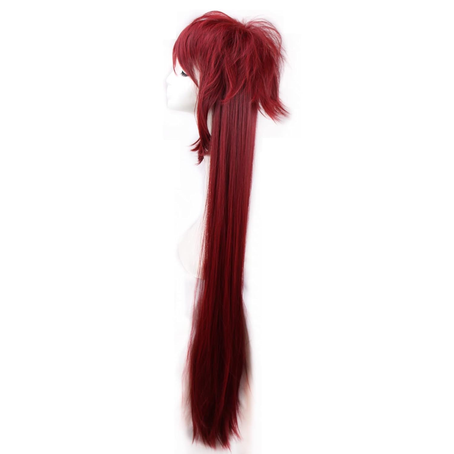 Perruque de cosplay longue rou - Anime Cosplay With Red Hair avis et prix